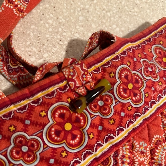 Vera Bradley Medium Tote Toggle Shoulder Bag in Paprika Retired 2009 GUC - Picture 5 of 13